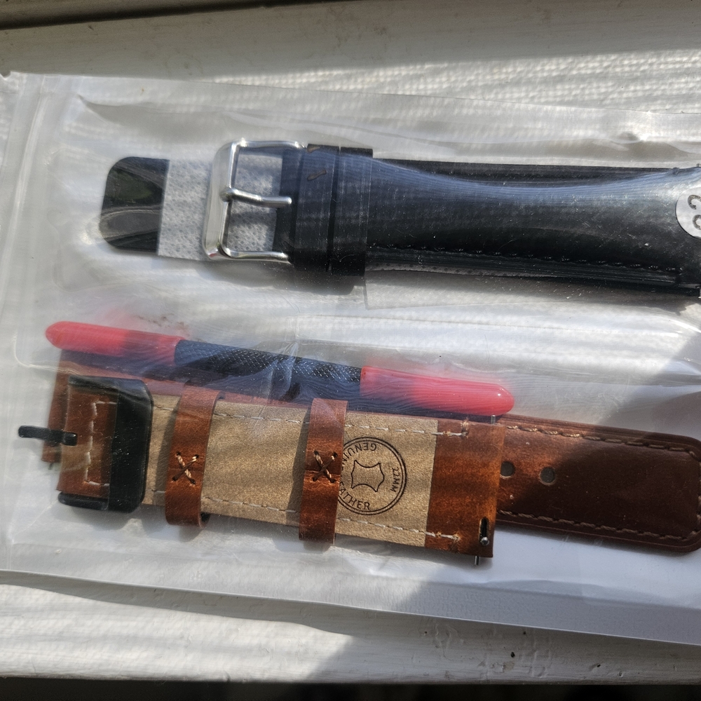 Men's Black and Brown Leather Bag